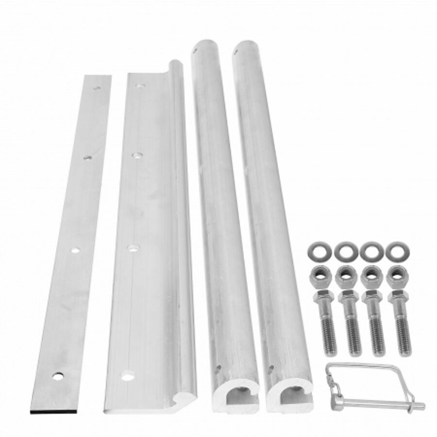 ALUMINUM REMOVABLE MUD FLAP ASSEMBLY W/ STORAGE BRACKETS