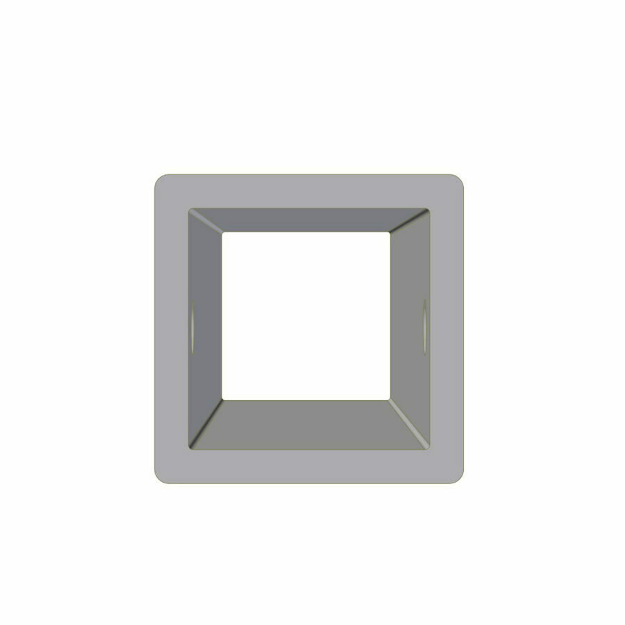 LOG POCKET, TUBE SQ. ALUMINUM 7/16" X 4 X 4 X 12-1/4"