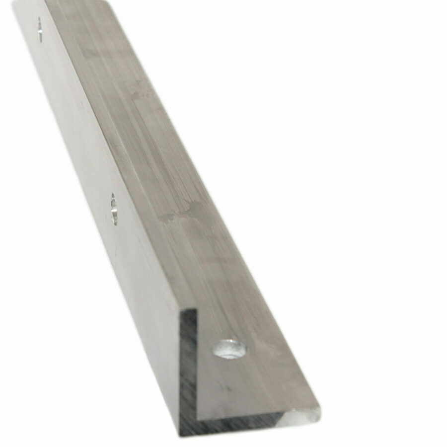 ALUMINUM ANGLE, CENTER MUD FLAP BRACKET FOR 1/2 ROUND TRAILER, 1/4" X 2" X 2" X 49 1/2"