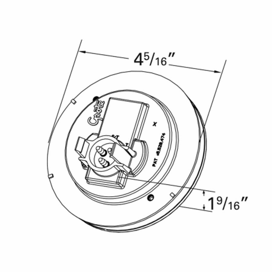 LAMP, LED 4" RED STT GROMMET (HR KIT)