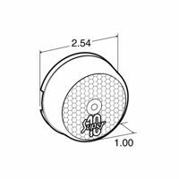 SUPER 10 AMBER MARKER BULB REFLECTORIZED, INCANDESCENT, PL-10, 12V