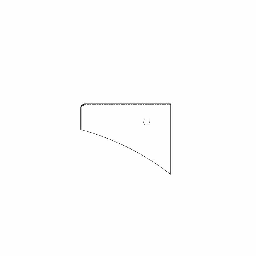 BRACKET FORM .125 X 5.25 X 10.50 X 11.12 BUFF 3HL, DRIVER SIDE