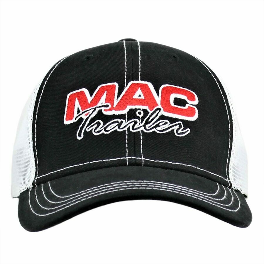 MAC TRAILER HAT, WHITE FITTED MESH M/L