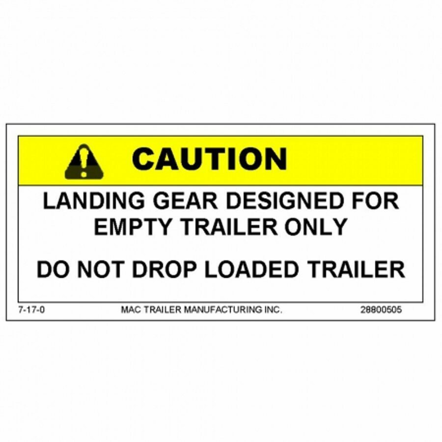 DECAL "LANDING GEAR LOAD"