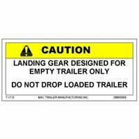 DECAL "LANDING GEAR LOAD"