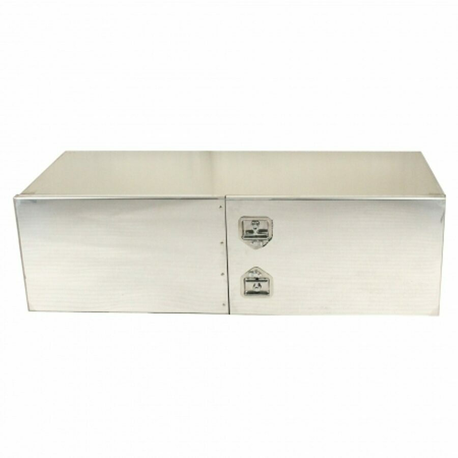 AERO TOOLBOX, 18" X 18" X 60", ALUMINUM MILL/POLISHED DOUBLE DOOR