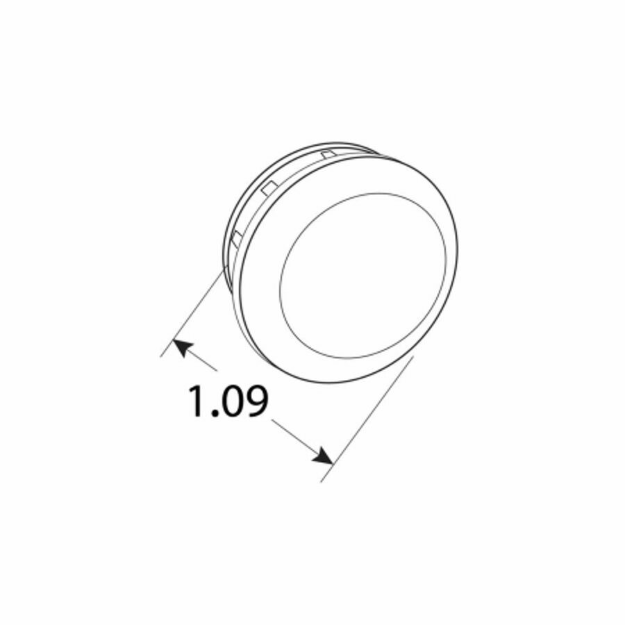 GROMMET PENNY LIGHT, BLACK RUBBER, FOR 33 SERIES AND 3/4" LIGHTS