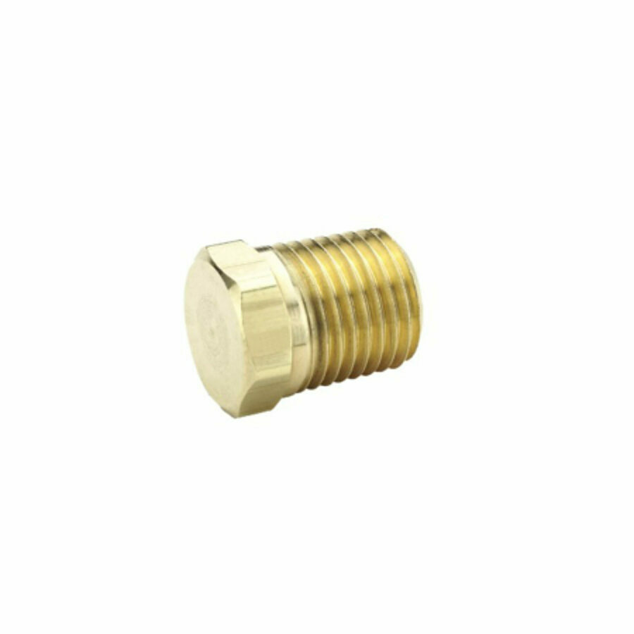 PLUG, 3/8" HEX HD BRASS, NO TREAD VIBRA-SEAL