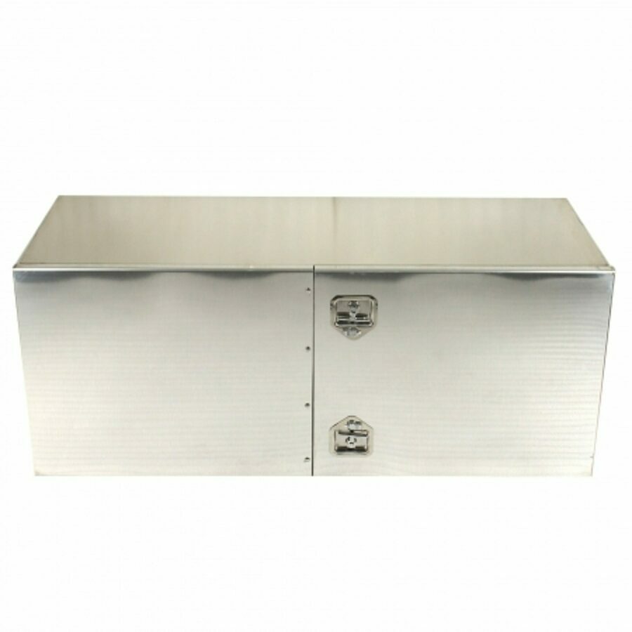 AERO TOOLBOX, 24" X 24" X 60" ALUMINUM, MILL/POLISHED DOUBLE DOOR