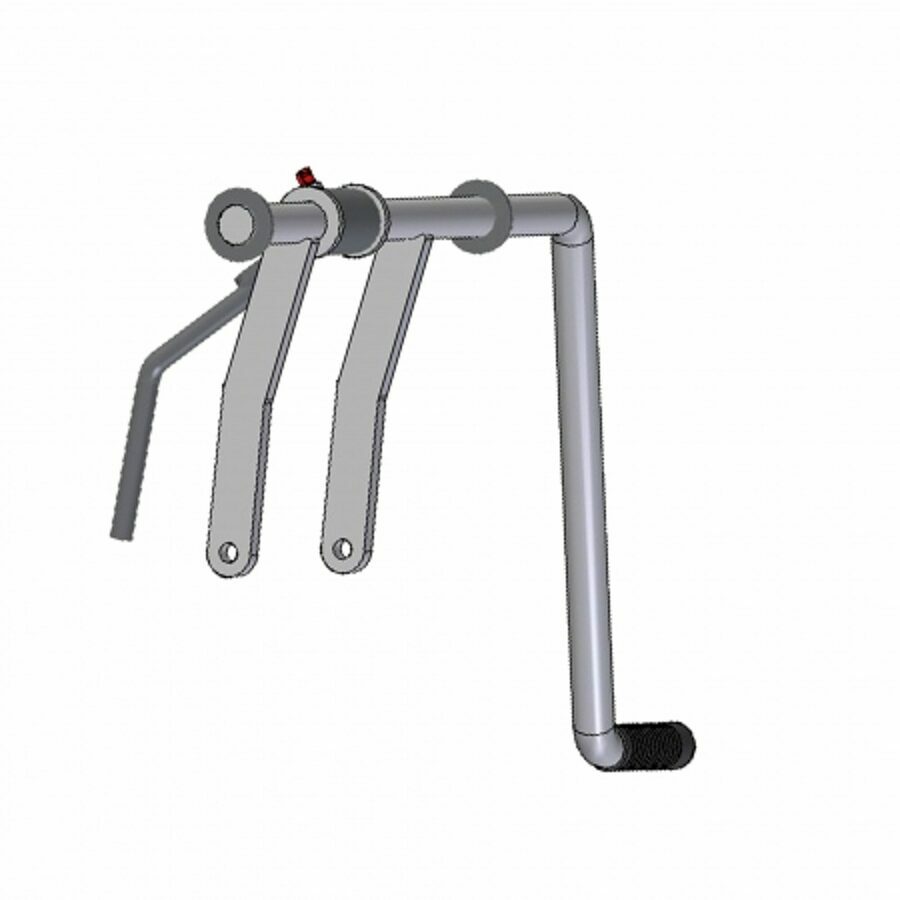 HANDLE ASSEMBLY, COAL DOOR 12",  W/FLOW CONTROL