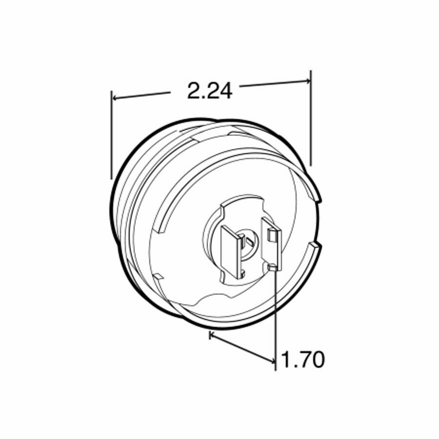 2" MODEL 30 HIGH PROFILE, 8 DIODE RED LED