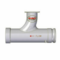 FRONT CLEANOUT, 4" ALUMINUM W/ 3" SQUARE FLANGE & 4" MALE ADAPTER (TEE)