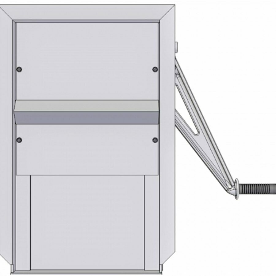COAL DOOR ASSEMBLY ALUMINUM 14", SMOOTH SIDE WITH CAST HANDLE & FLOW CONTROL