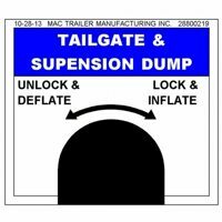 DECAL "TAILGATE & SUSPENSION DUMP"