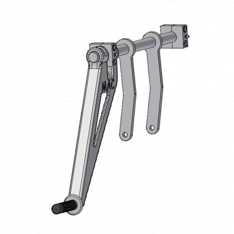 COAL DOOR, HANDLE ALUMINUM, 18" ALUMINUM 1/2 ROUNDS