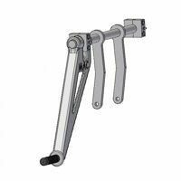 COAL DOOR, HANDLE ALUMINUM, 18" ALUMINUM 1/2 ROUNDS