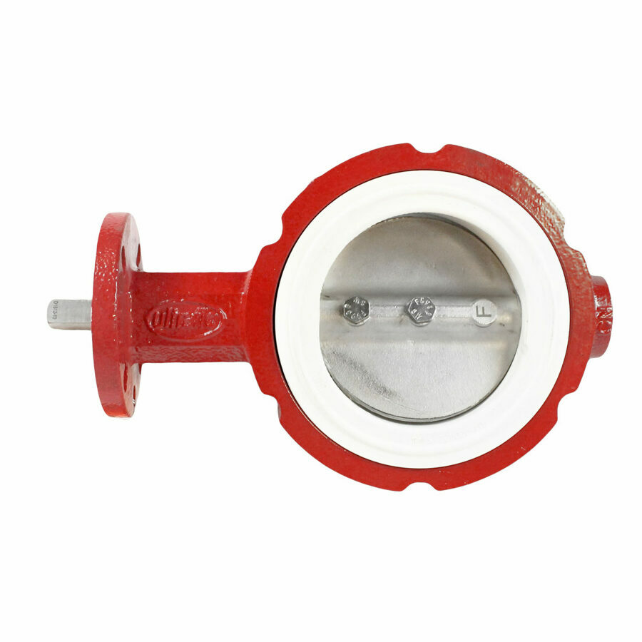 BUTTERFLY VALVE 4", CI BODY, STAINLESS STEEL DISC, SS STEM WHITE SEAT