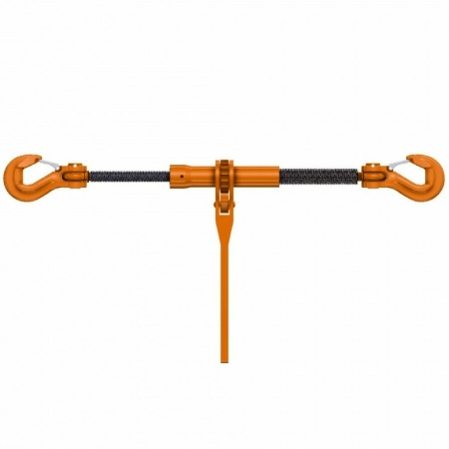 RATCHET LOAD BINDER, DONOVA W/ SLIP HOOKS & SAFETY LATCH 22,000 LBS.. WLL