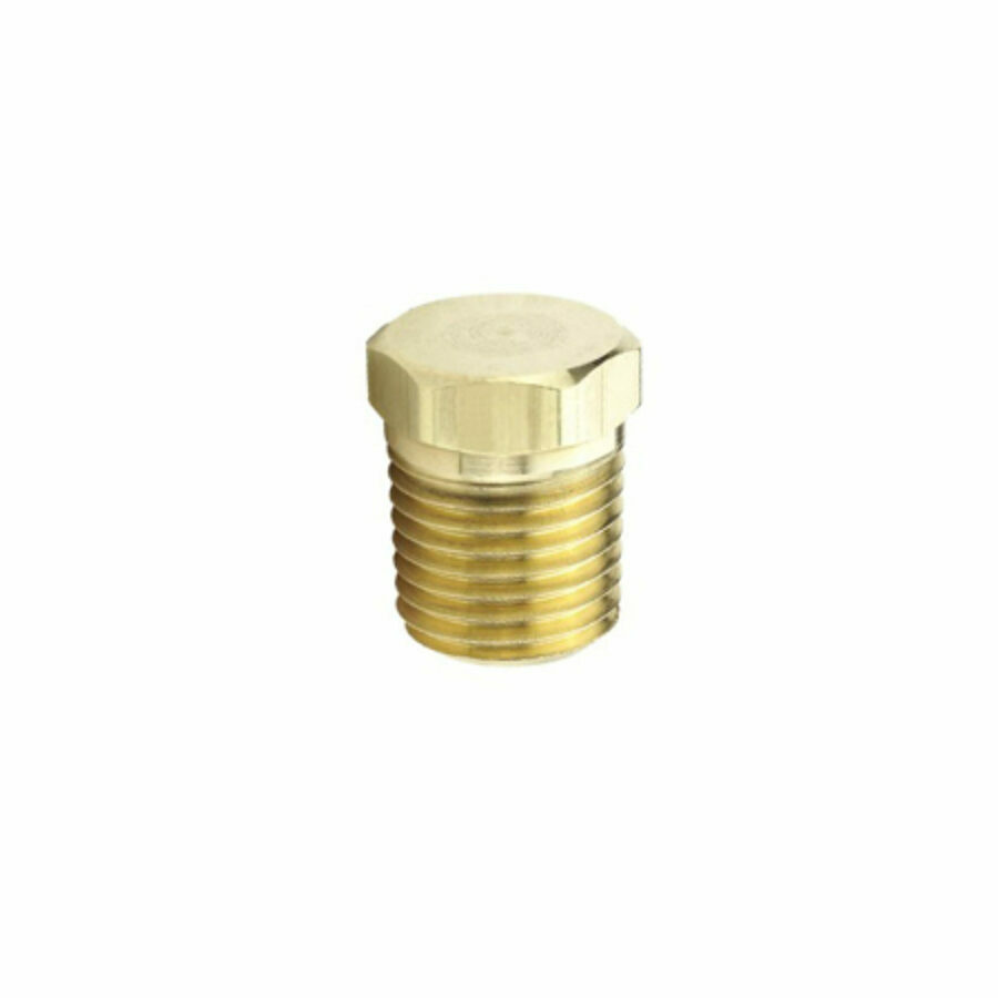 PLUG, 3/8" HEX HD BRASS, NO TREAD VIBRA-SEAL