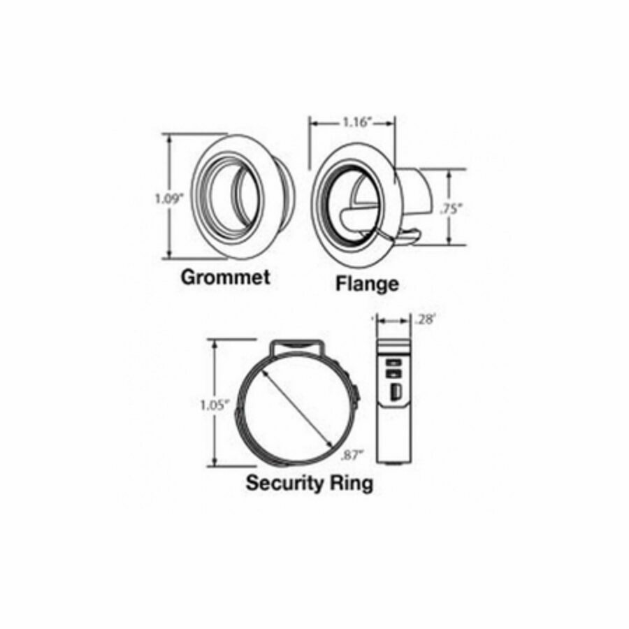 FLANGE MOUNT, FOR MODEL 33 PENNY LIGHTS