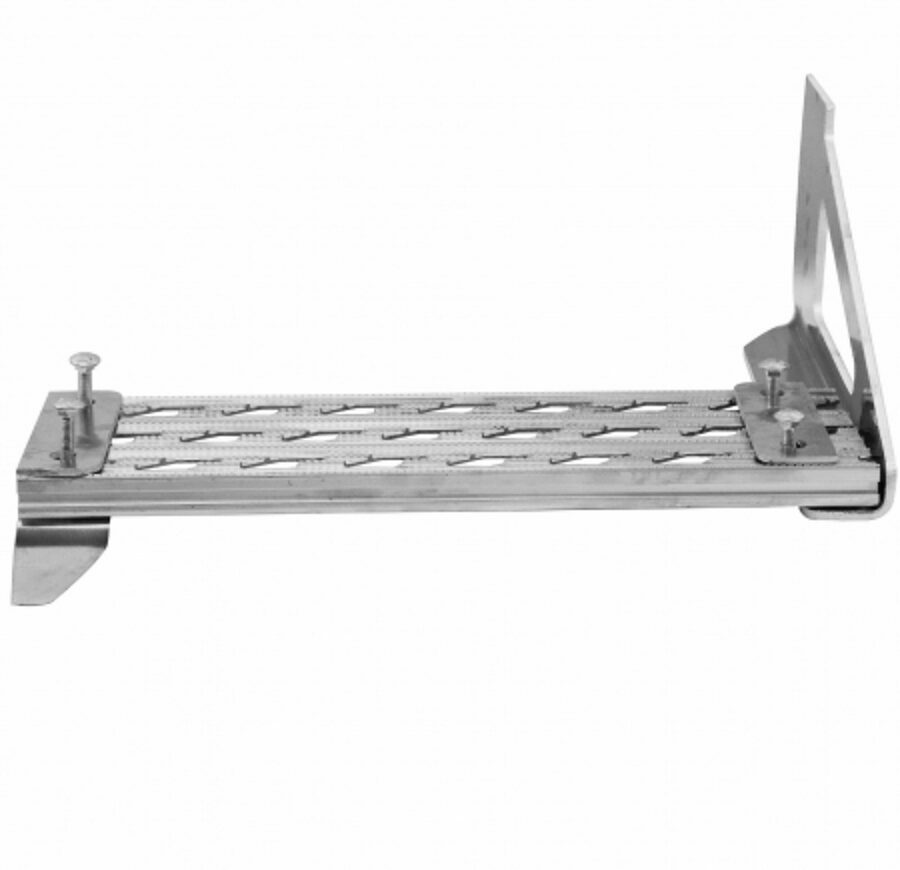 GRATING STEP FOR BULKHEAD MANDOOR, ALUMINUM 1/2 ROUND DUMP