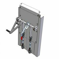 COAL DOOR ASSEMBLY 14", SHEET & POST WITH CAST HANDLE & FLOW CONTROL
