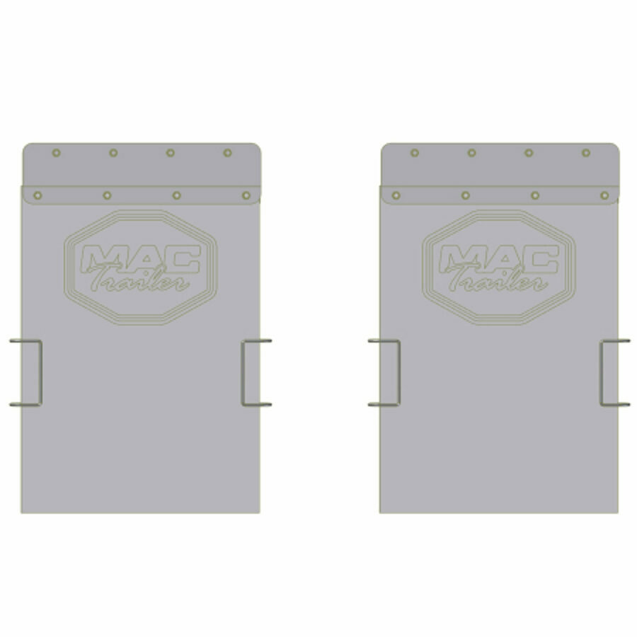 MUD FLAP ASSEMBLY, PAIR 24" X 36" W/ ANTI-SAIL BRACKETS