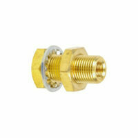 BULKHEAD FITTING 1/8" BRASS, 1/8 IT TO 5/8-18 OT