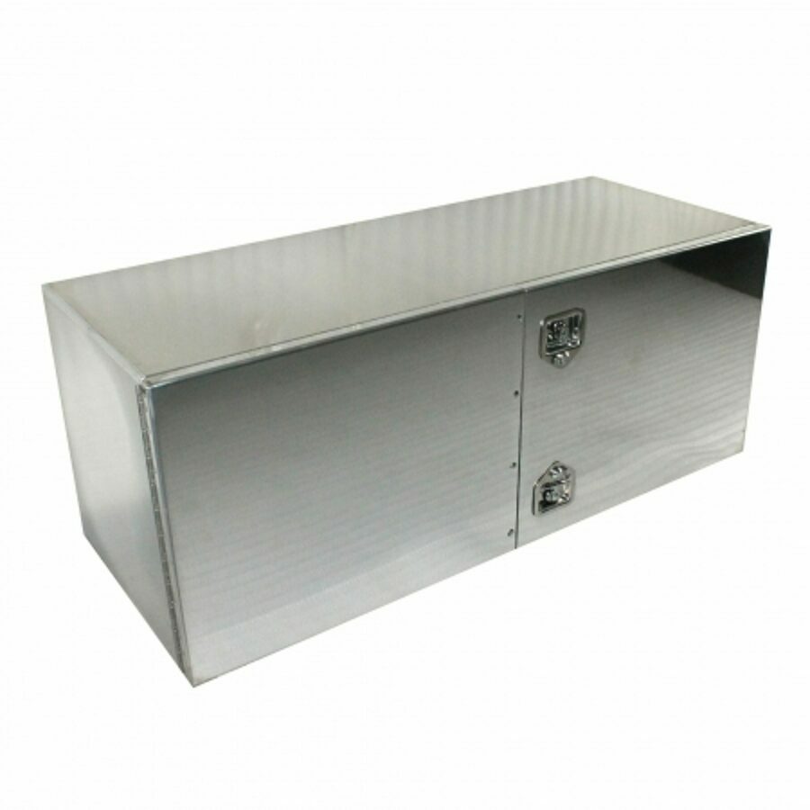 AERO TOOLBOX, 24" X 24" X 60" ALUMINUM, MILL/POLISHED DOUBLE DOOR