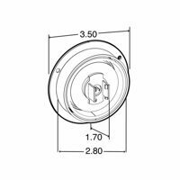 MODEL 10 2.5" 8-DIODE, RED W/ GRAY FLANGE, FIT AND FORGET PLUG