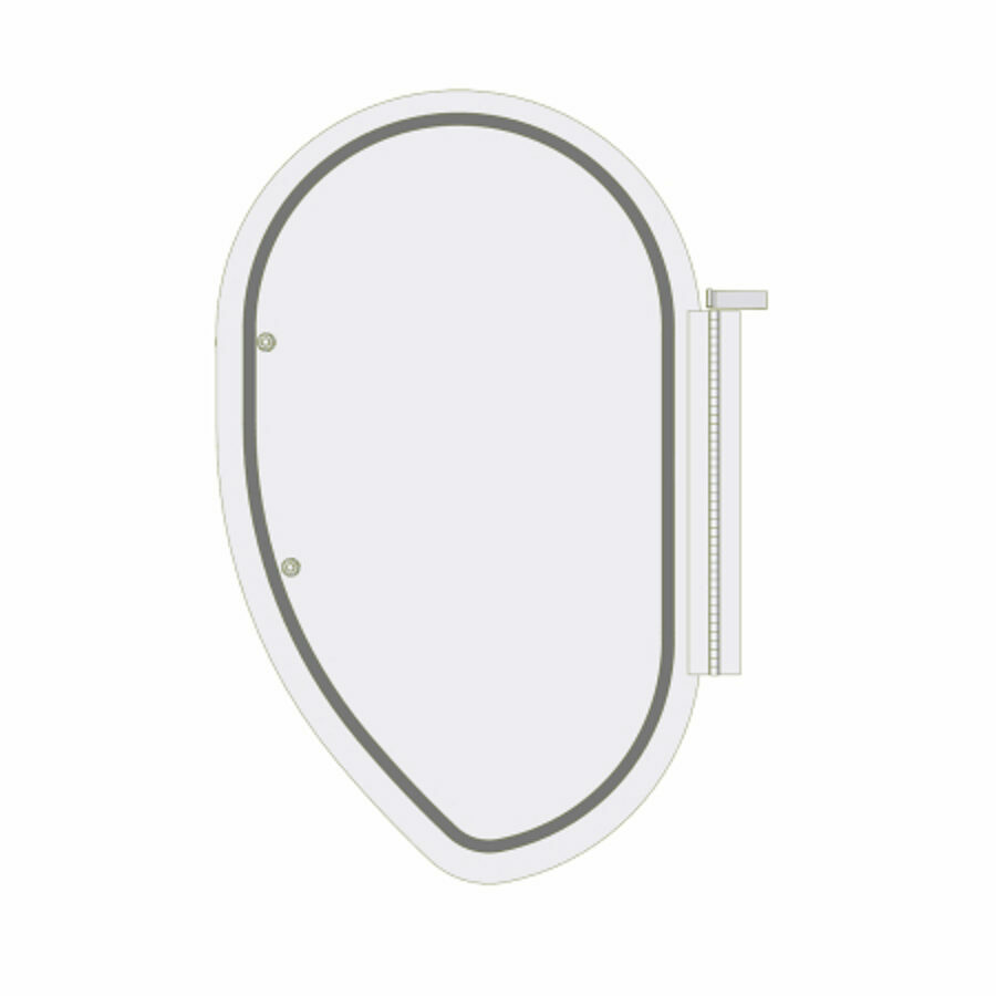 MAN DOOR ASSEMBLY, RADIUS BULKHEAD ALUMINUM HALF ROUND