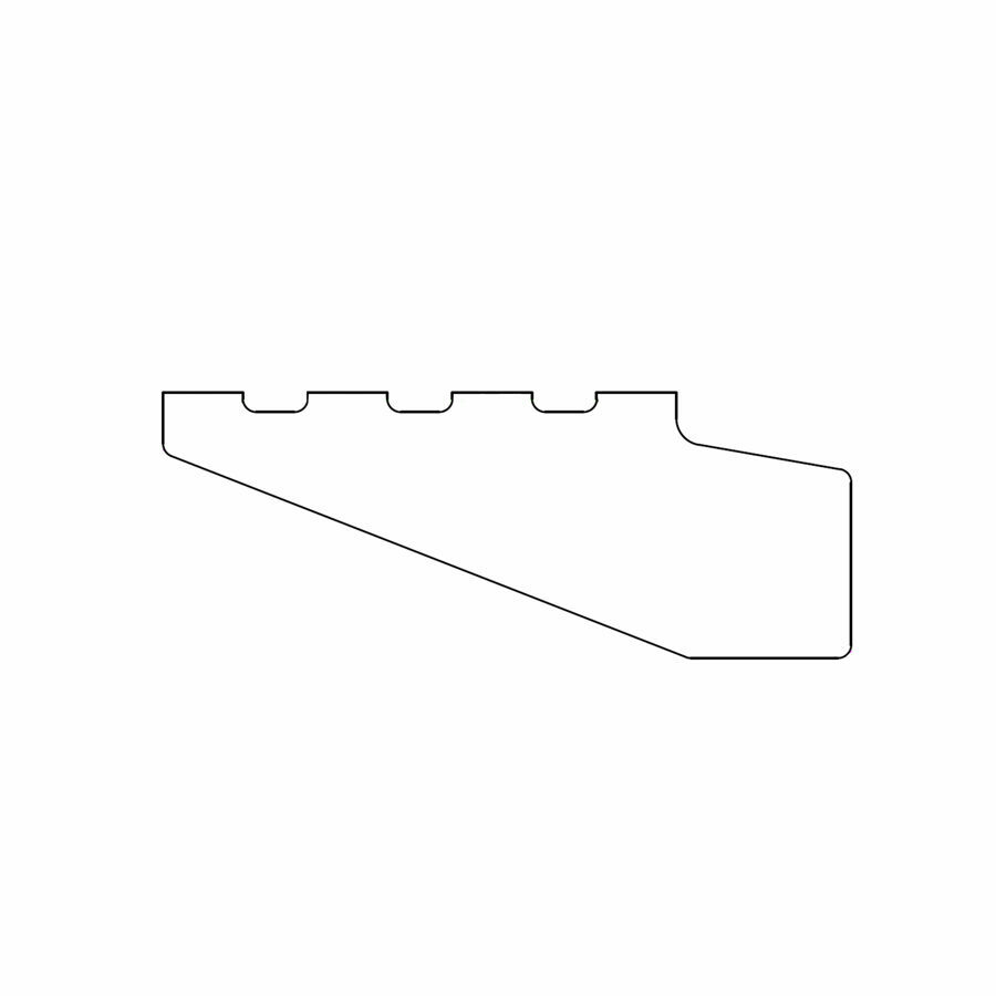 FENDER BRACKET, REAR BOLT-ON CURB SIDE .250 X 2-1/4 X 10 X 2