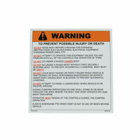 DECAL " POSSIBLE INJURY OR DEATH"