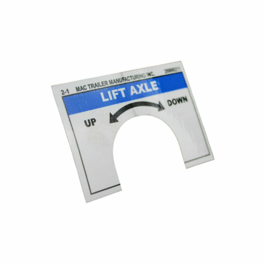 DECAL BALL VALVE "LIFT AXLE"