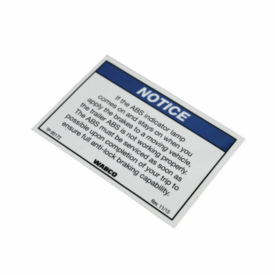 ABS WARNING LIGHT LABEL
