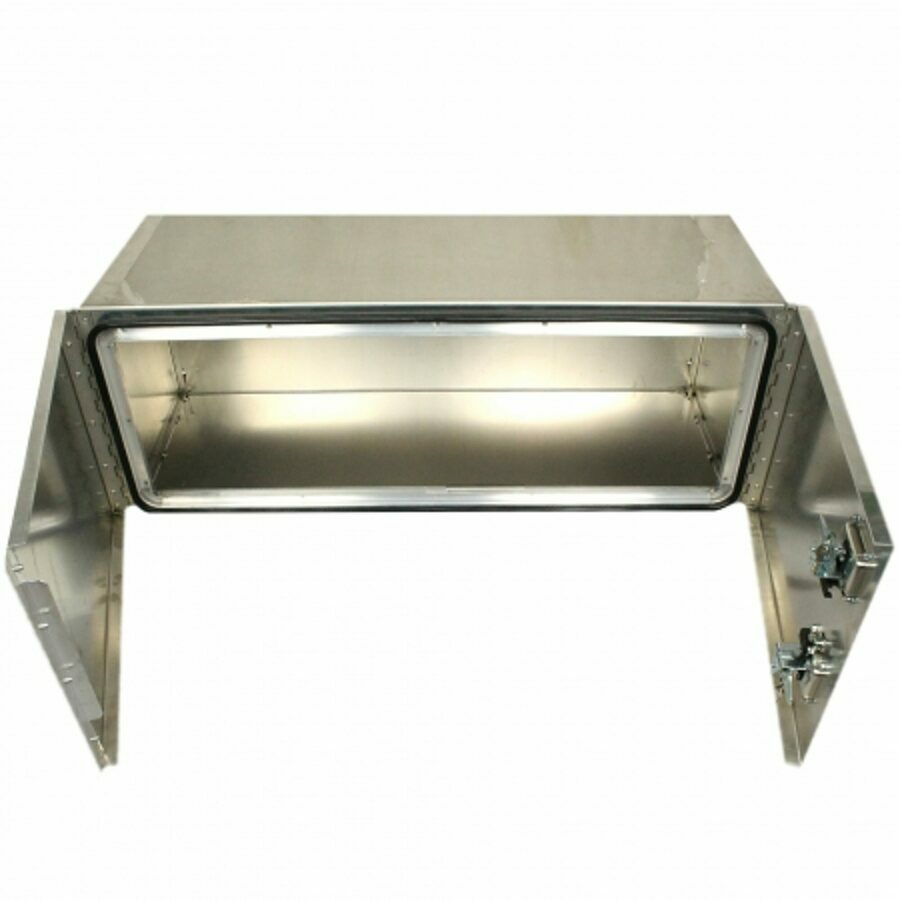AERO TOOLBOX, 18" X 18" X 48", ALUMINUM MILL/POLISHED DOUBLE DOOR