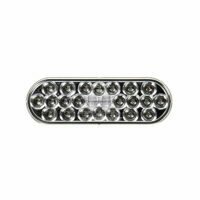 LED, OVAL MIDTURN, RED 24 DIODE, FRONT/PARK/TURN 12V, PL-3