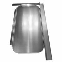 ALUMINUM BULKHEAD MANDOOR ASSEMBLY, DRIVER SIDE FOR DUMP TRAILERS, RECTANGLE STYLE W/ GRAB HANDLE