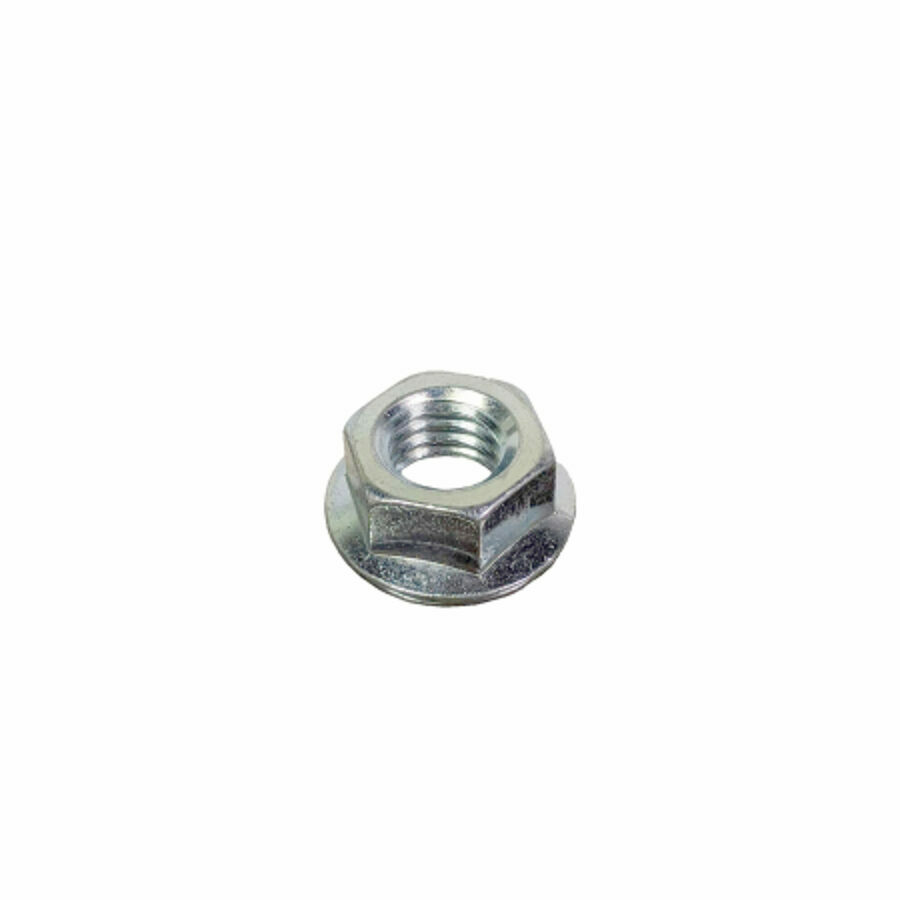 HEX NUT SERRATED 3/8-6 GR 8 ZINC FLANGED