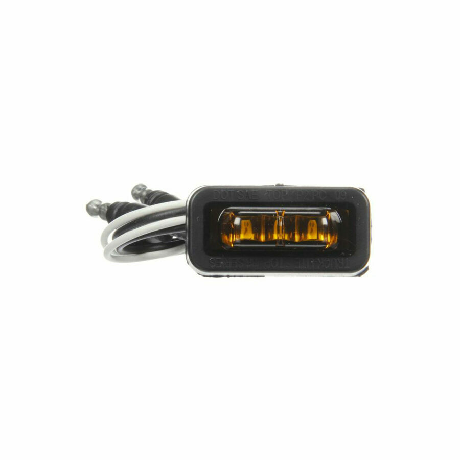 36 SERIES FLEX LED LIGHT AMBER, 3 DIODE, REAR EXIT WIRES ADHESIVE BACK