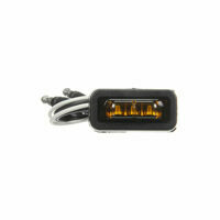 36 SERIES FLEX LED LIGHT AMBER, 3 DIODE, REAR EXIT WIRES ADHESIVE BACK