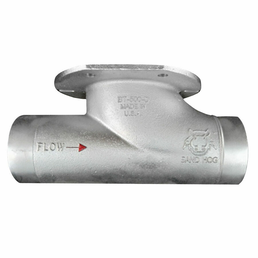 HOPPER TEE DURAIRON 5X4 STEEL SAND HOG, STRAIGHT X PLAIN