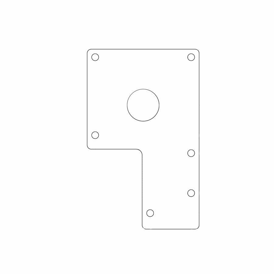 MOUNTING PLATE .313 X 7.00 X 11.25 MFIN 53 ROAD SIDE