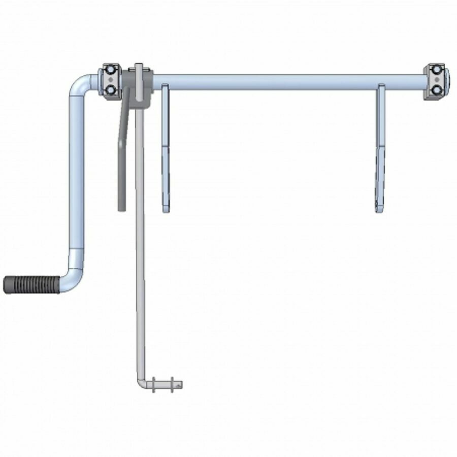 COAL DOOR HANDLE, 1/2 ROUND 22", USE ON NEW 24" DOOR WITH FRICTION LOCK