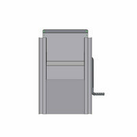 COAL DOOR, 12", SHEET & POST, FLOW SS 90 DEG HANDLE, FLUSH MOUNT W/ GREASELESS BLOCKS