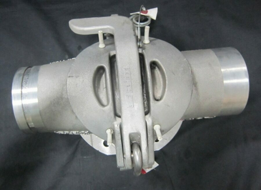 HOPPER TEE ALUMINUM 5X4 SIPHON FLOW BOTTOM DROP PLAIN X GROOVE