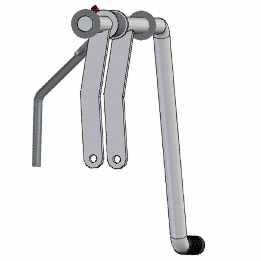 HANDLE ASSEMBLY, COAL DOOR 14",  W/FLOW CONTROL