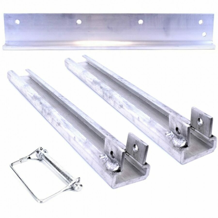 ALUMINUM REMOVABLE MUD FLAP ASSEMBLY W/ STORAGE BRACKETS (KIT COVERS ONE MUD FLAP)