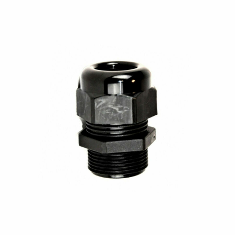 COMPRESSION FITTING, 3/4" FOR 3/4" CABLE, BLACK PLASTIC, MAX DIAMETER .709" MIN. DIAMETER .49"