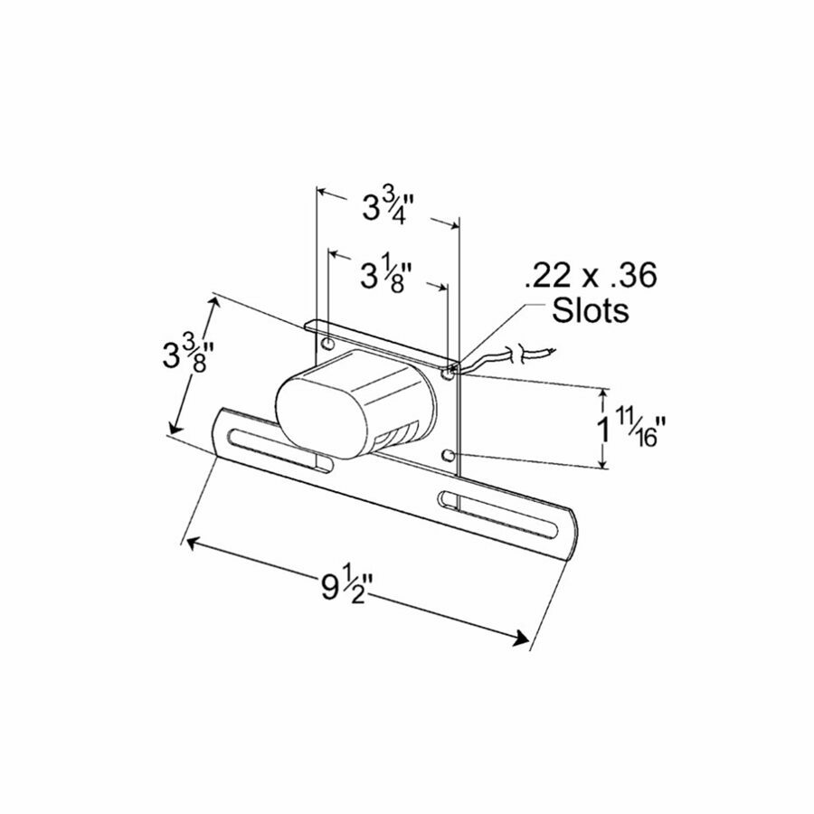 LICENSE LIGHT WITH METAL BRACKETS, RECTANGULAR CLEAR